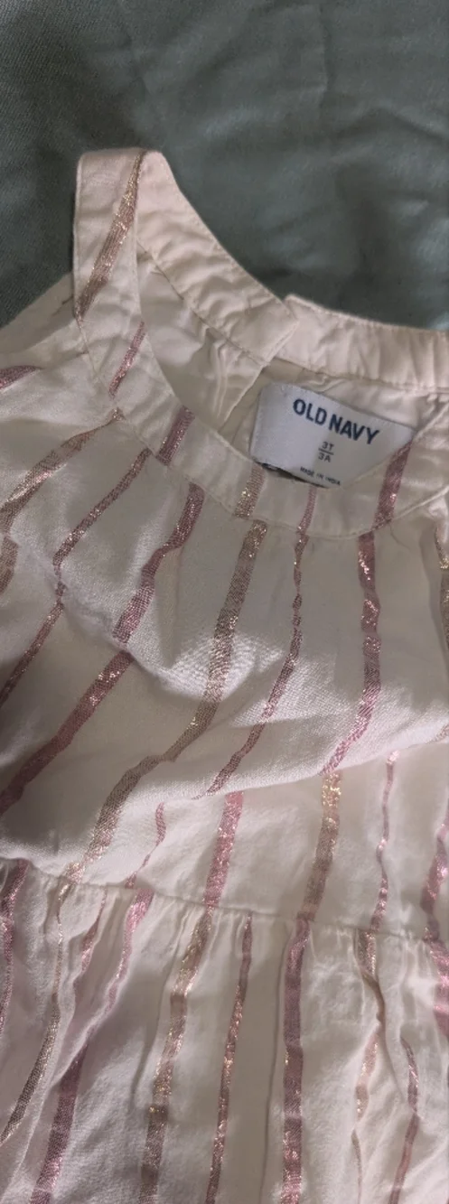 EUC Light Pink Striped Dress 3T *D16 - Picture 5 of 5